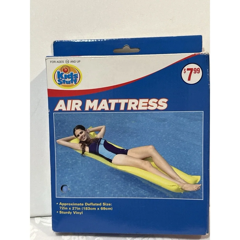Air Mattress Pool Relax Swimming 72in x 27in  Ages 14 and up